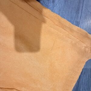 SHEIN Mustard Yellow Corduroy Wide Leg Pants